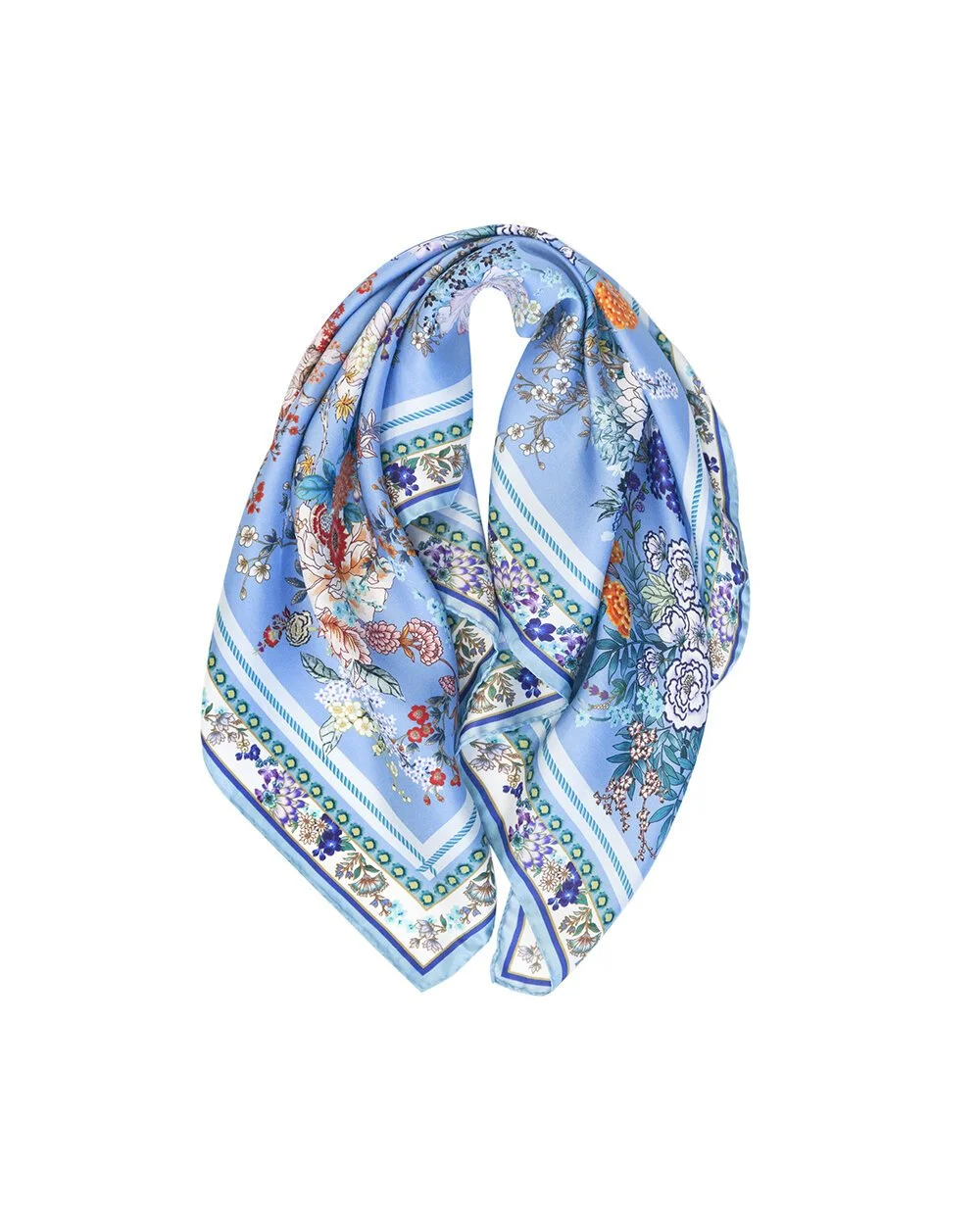 Printed Silk Twill Scarf — MENG
